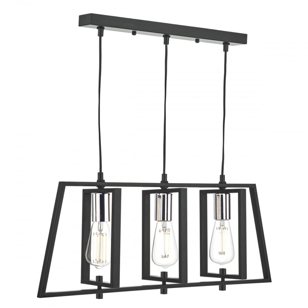 Triple Bar Pendant Matt Black