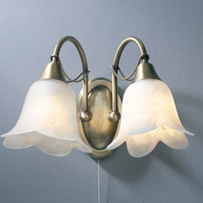 DOUD100975 Twin Wall light ANTIQUE BRASS