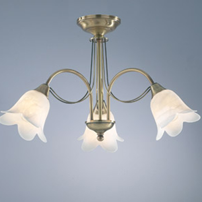 DOUD100375 3 Light Ceiling Light ANTIQUE BRASS