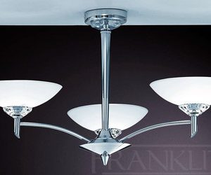 Franklite FL2006/3 Fizz 3 light Chrome Ceiling Light