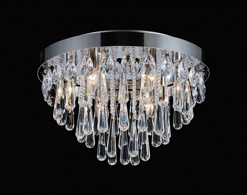 1531432 Shaan 8 Light Flush Crystal Ceiling Light