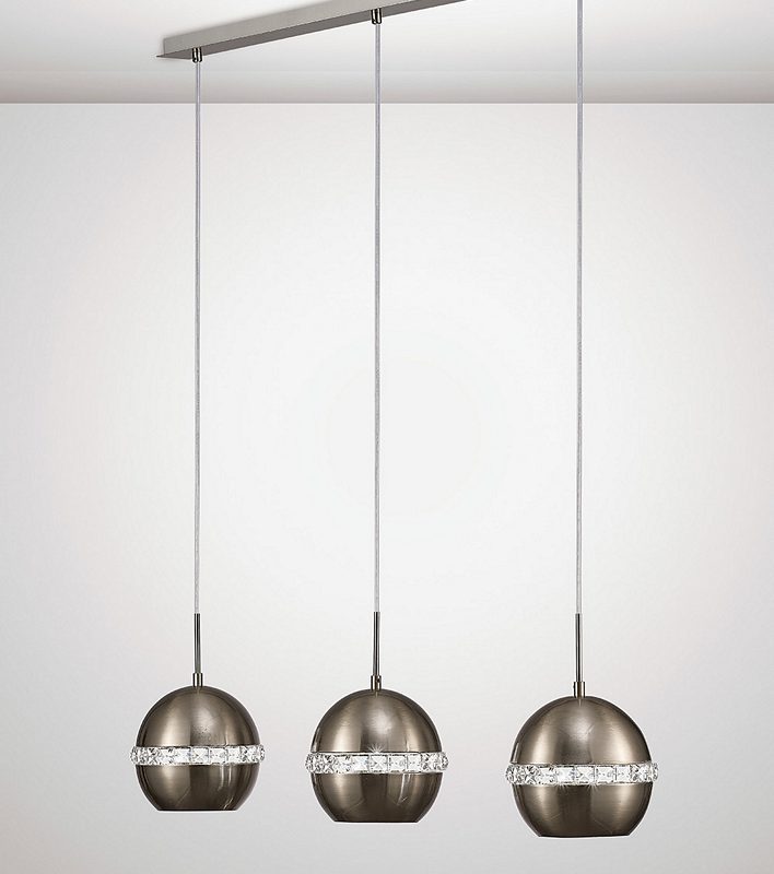 Triple bar Pendant Satin Nickel
