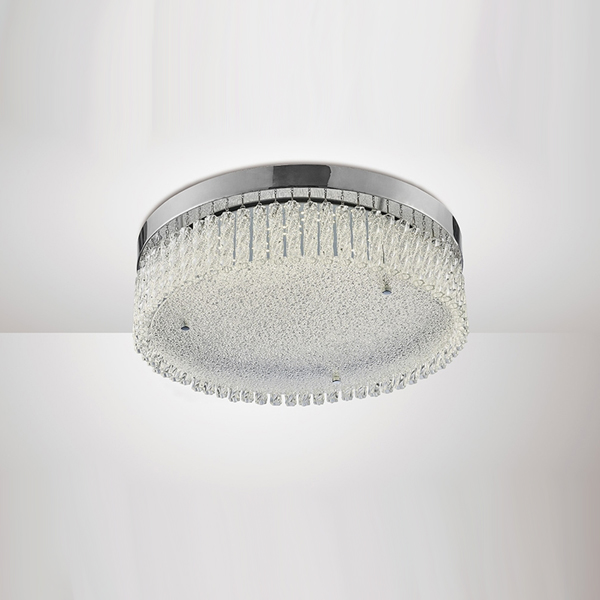 21W LED Round Crystal Flush Large