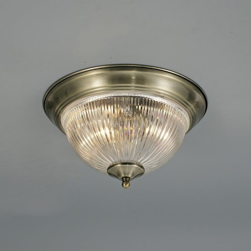 Flush Ceiling Lights | Flush Bathroom Antique Brass