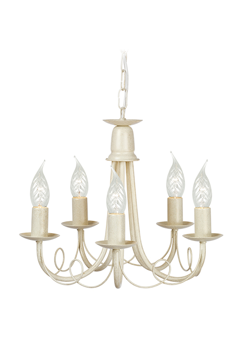 Elstead MIN5 IV/GLD Minster 5 light Chandelier Ivory Gold