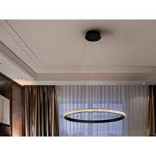 Kitchen Island Pendant Lights | Black LED Ring Pendant