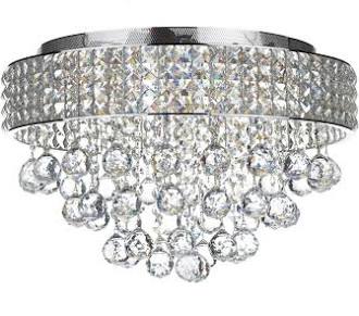 DAR MAT5450 5 Light Flush crystal ceiling light