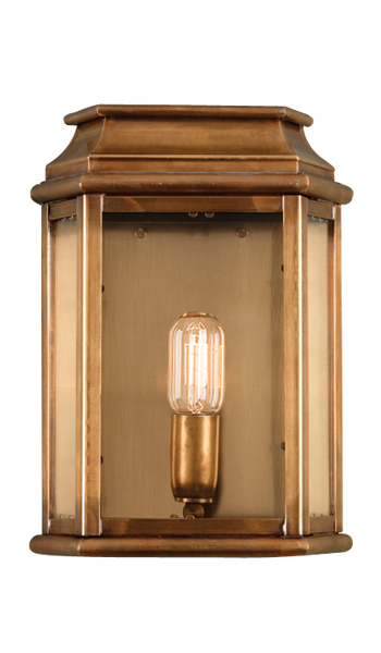 Coastal Wall lantern Aged Brass
