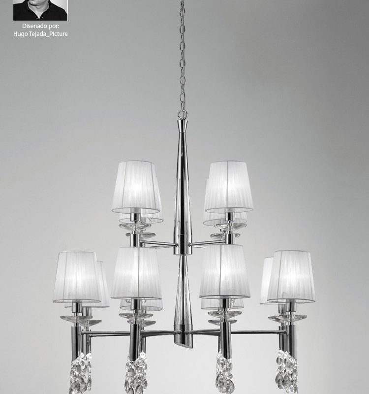 153850 Bianca 12 Light Pendant Polished Chrome