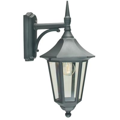 Vale Down Wall Lantern Black