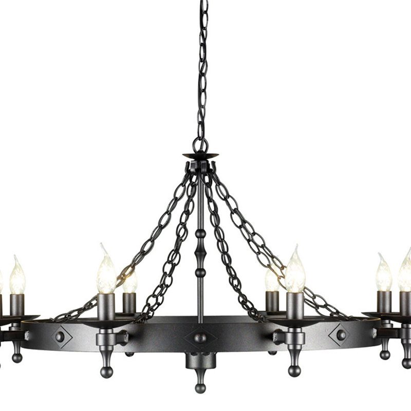 Elstead WR8 Warwick 8 Light Chandelier Graphite Black