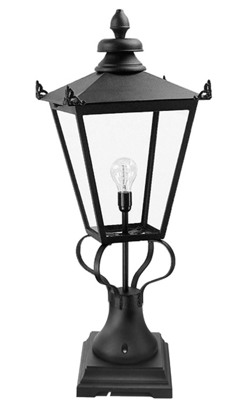 Elstead WSLN1 Wilmslow Large Pedestal Lantern Black