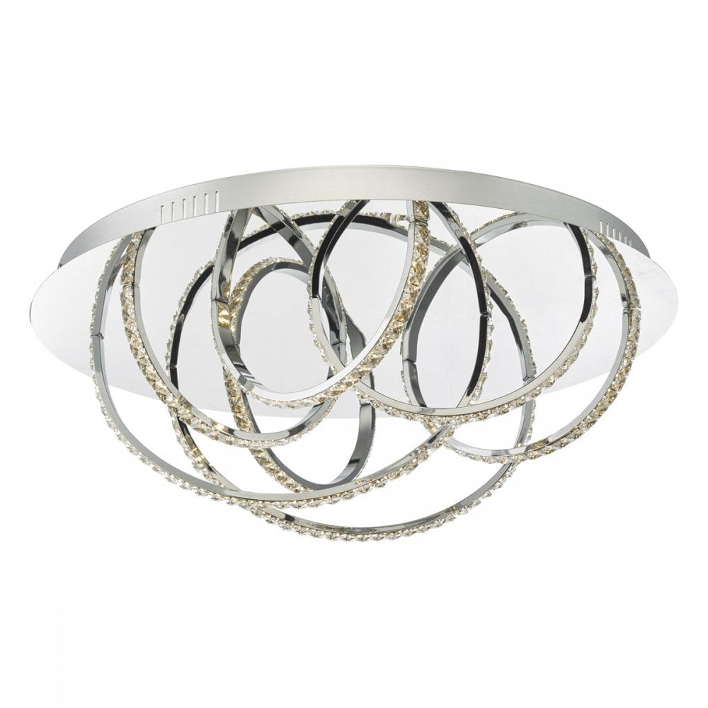 Zancara 7 light LED Flush crystal