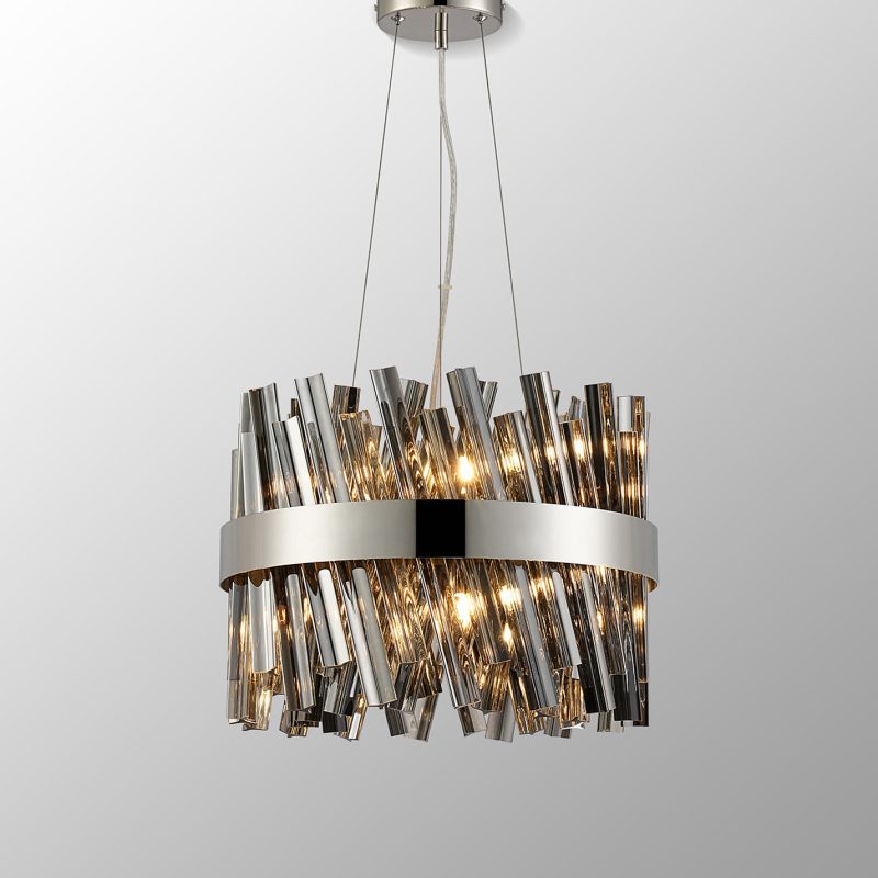 Cali 10 Light Pendant Polished Nickel