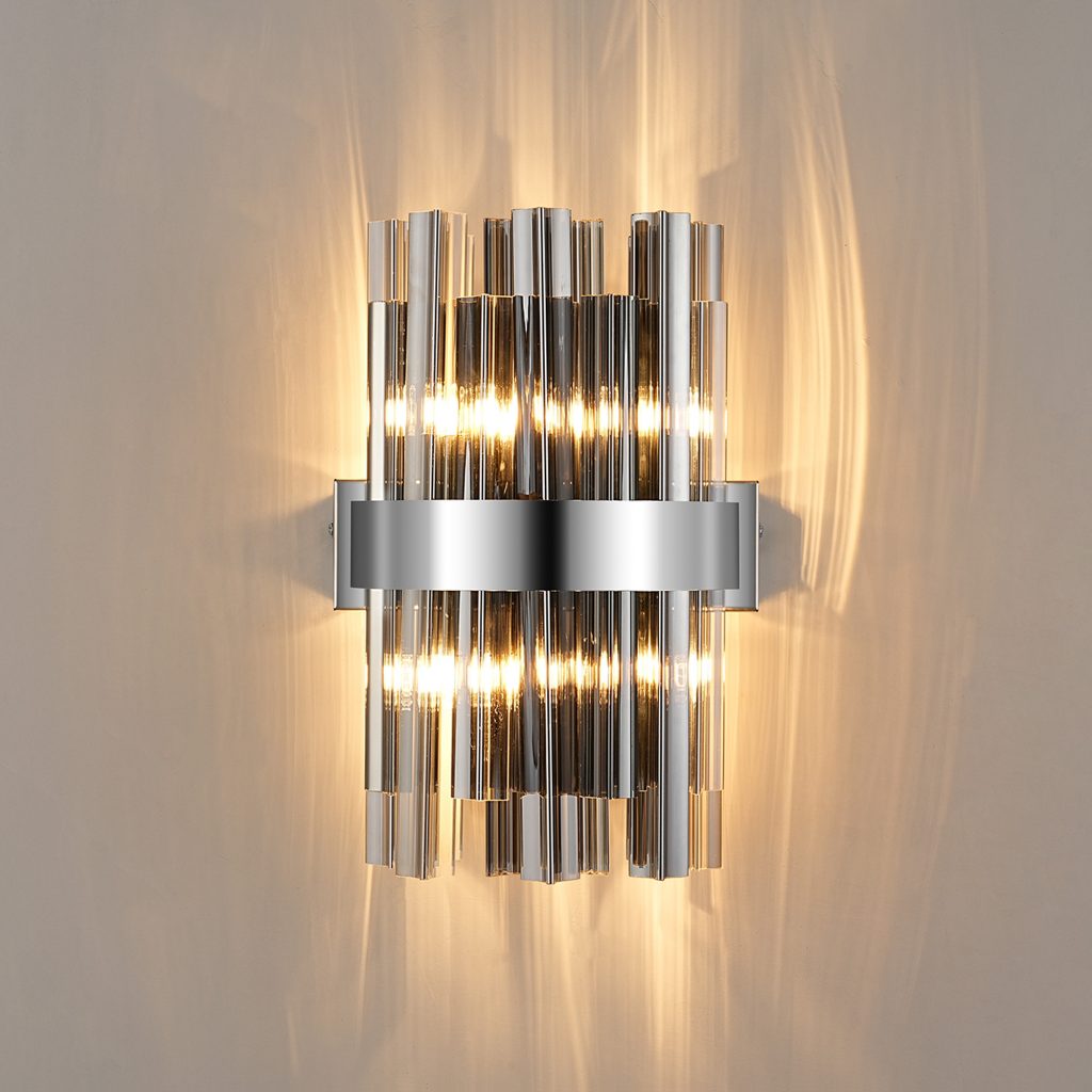 4 Light Wall Light Polished Nickel