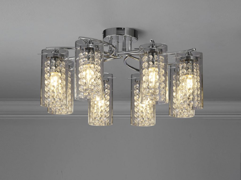 Parris 8 Light Semi-Flush Ceiling Light