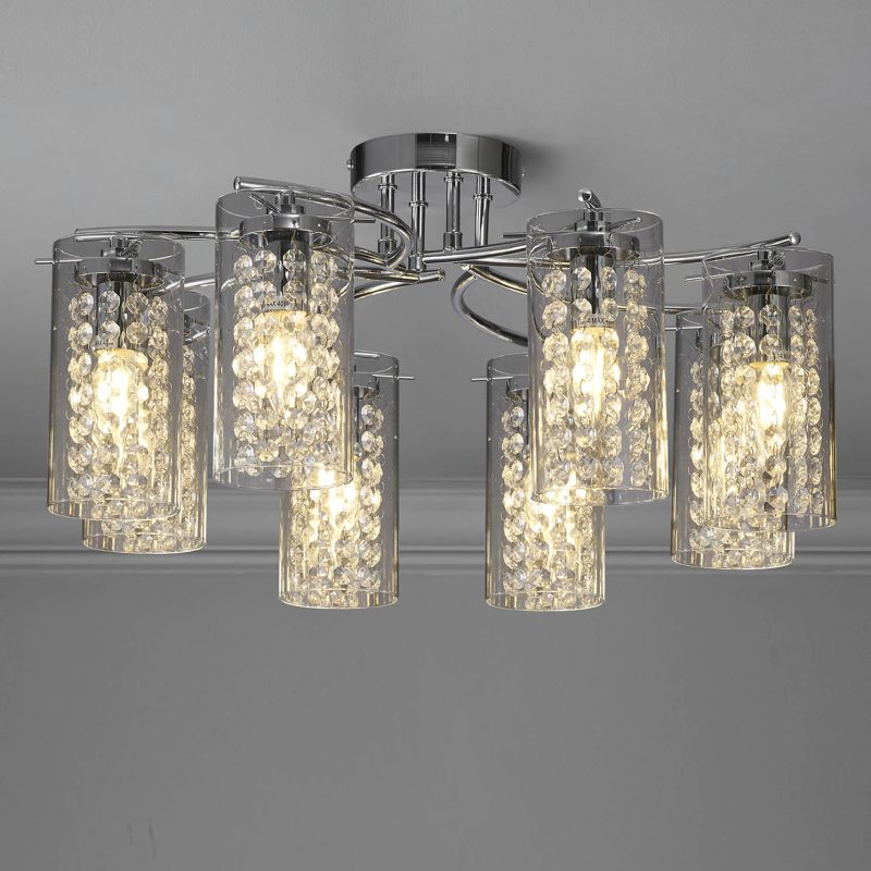 Parris 8 Light Semi-Flush Ceiling Light