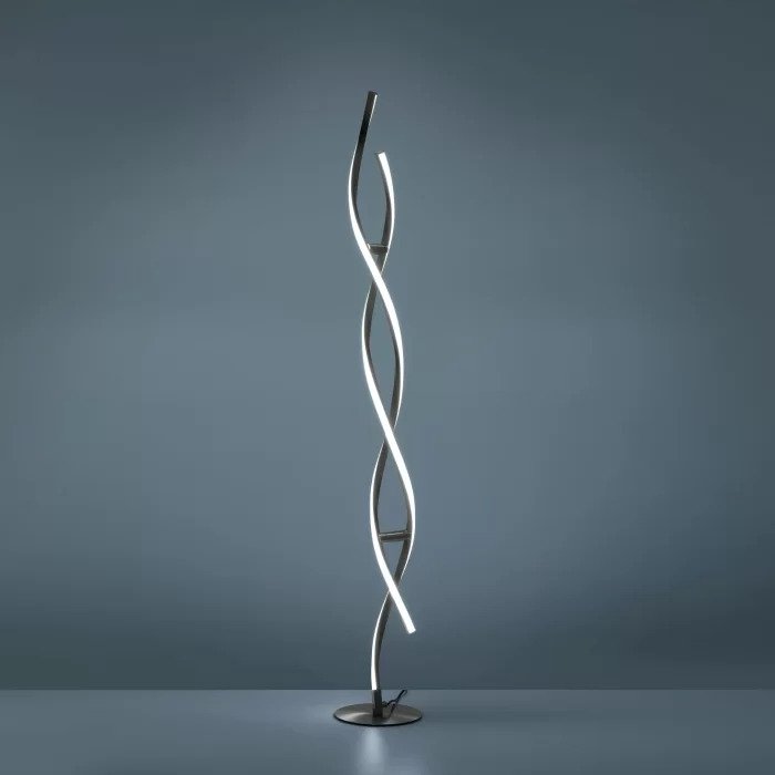 RGB LED Floor Lamp Satin Nickel