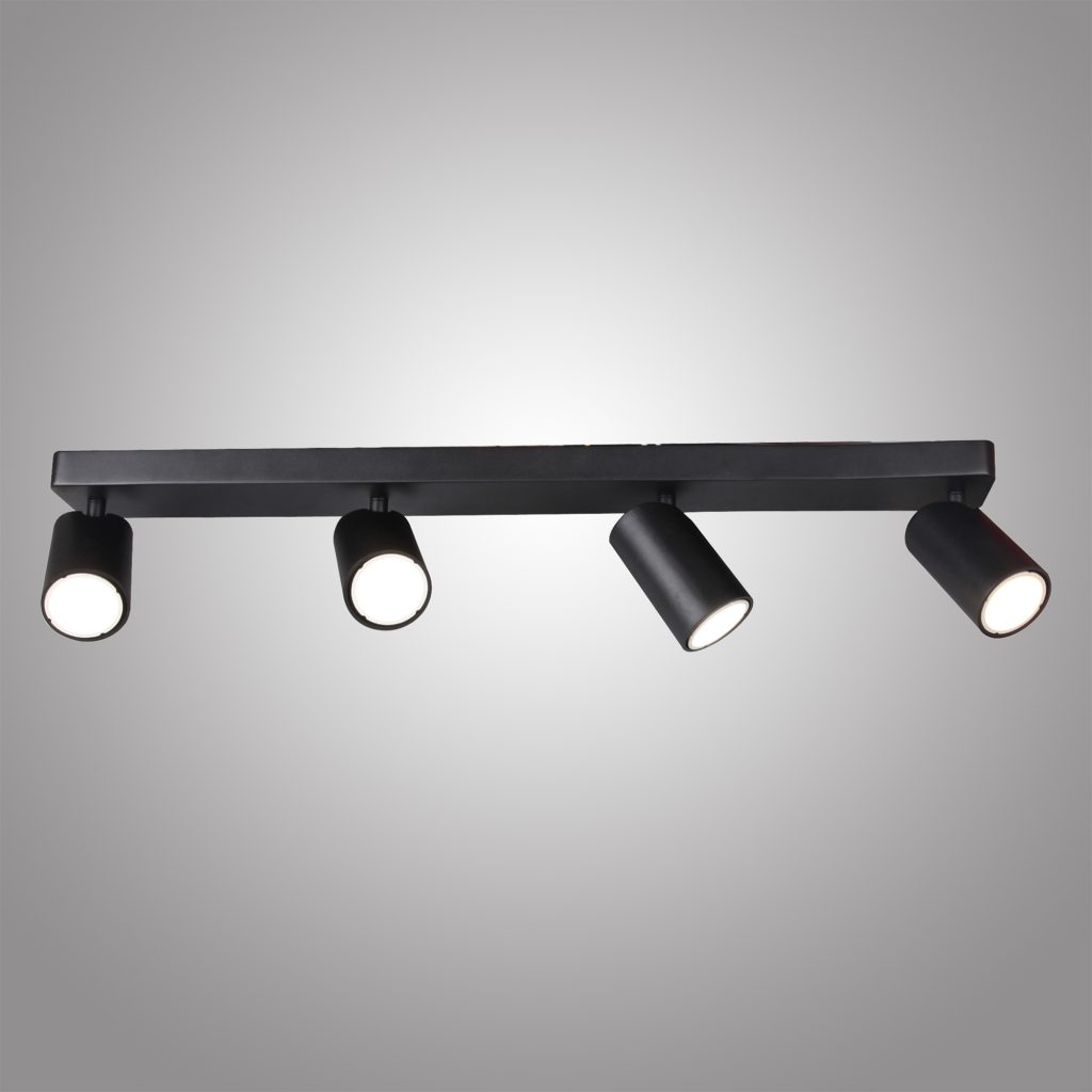 4 Light Spot Light Bar Matt Black