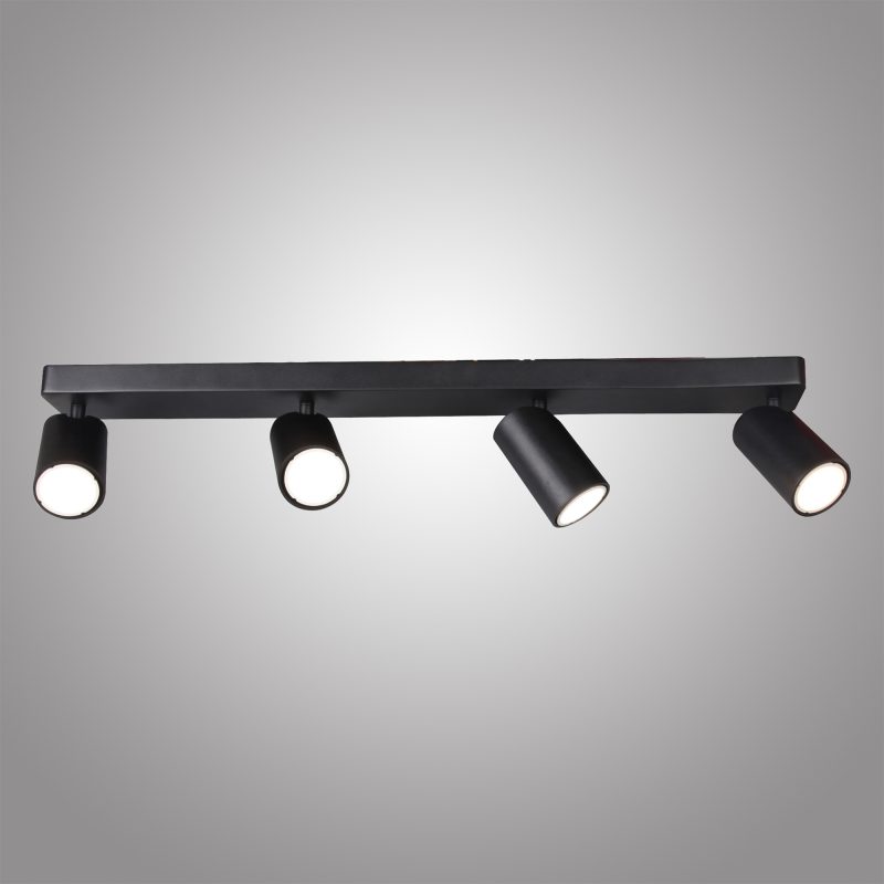 4 Light Spot Light Bar Matt Black