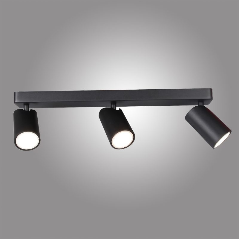 3 Light Spot Light Bar Matt Black