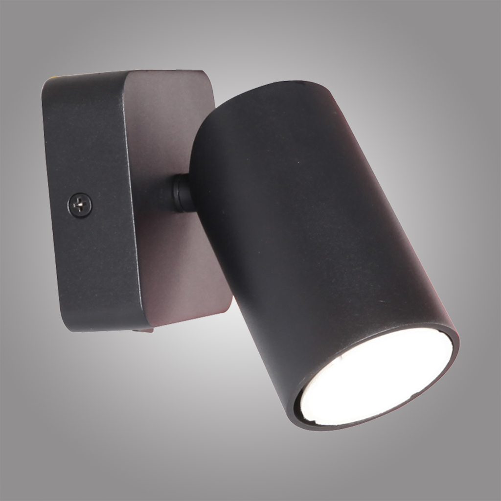 Single Spot Light switched Matt black