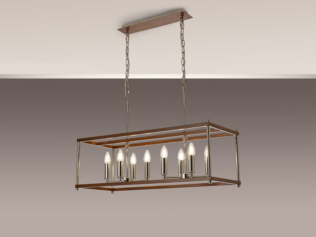 Kitchen Island Pendant Light | Walnut Wood Bar Pendant