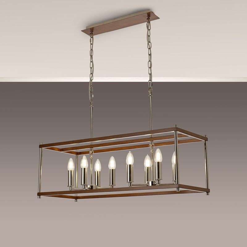 Kitchen Island Pendant Light | Walnut Wood Bar Pendant