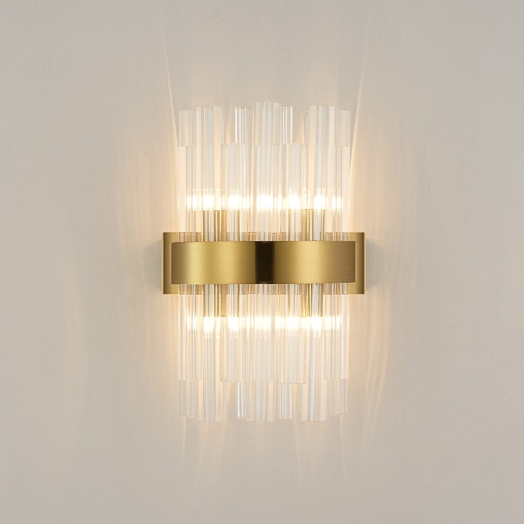 Cali Wall Light Brass with Clear Glass