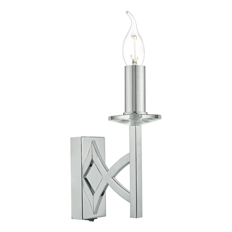 Single Wall Light Polished Chrome
