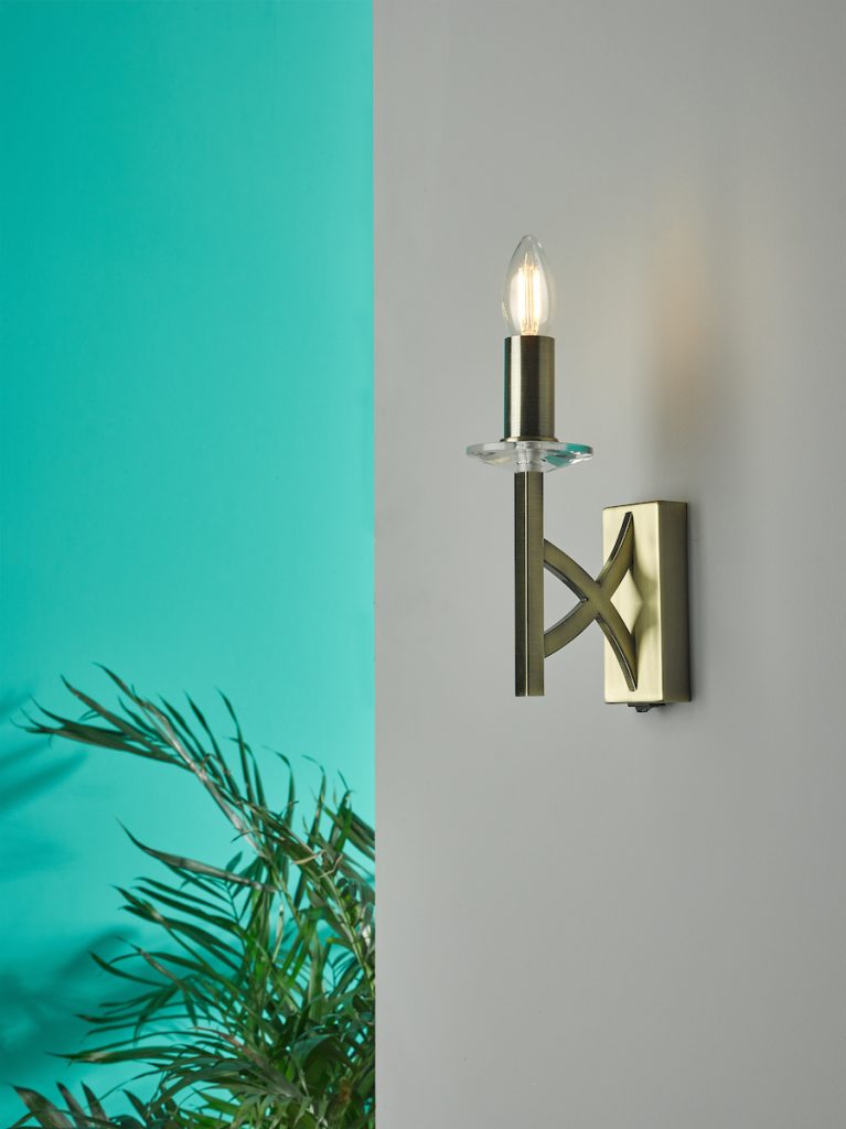 Doyle Single Wall Light Antique Brass