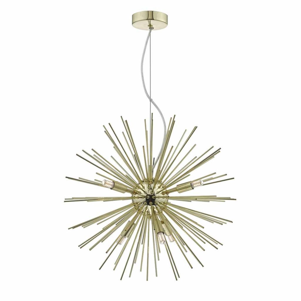 Dar SAG0635 Sagan 6 Light Pendant Gold