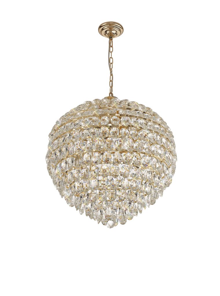 1532810 Bella 12 Light Crystal Pendant French Gold