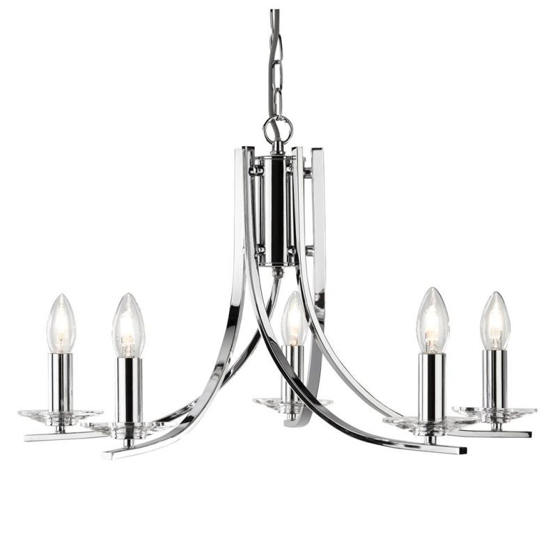 Modern Chandelier | Aspire 5lt Polished Chrome