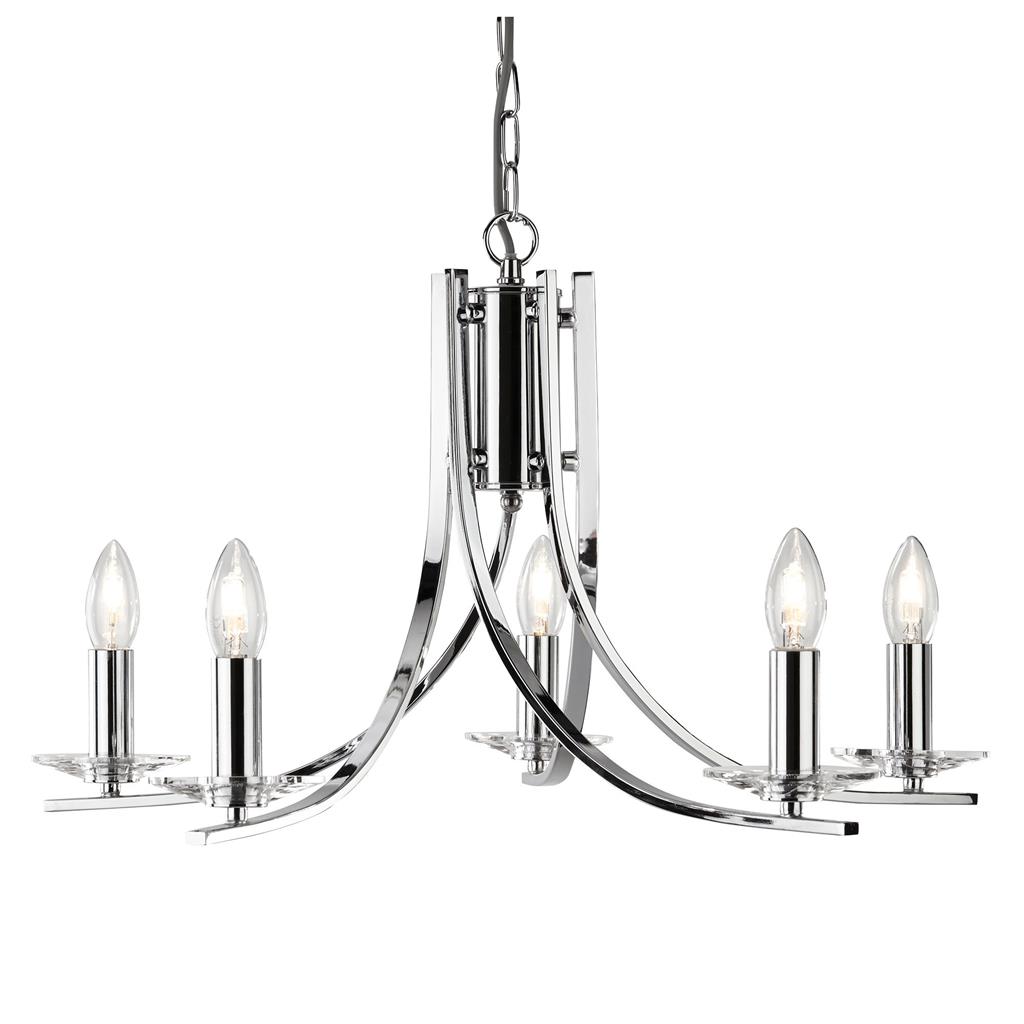 Modern Chandelier | Aspire 5lt Polished Chrome