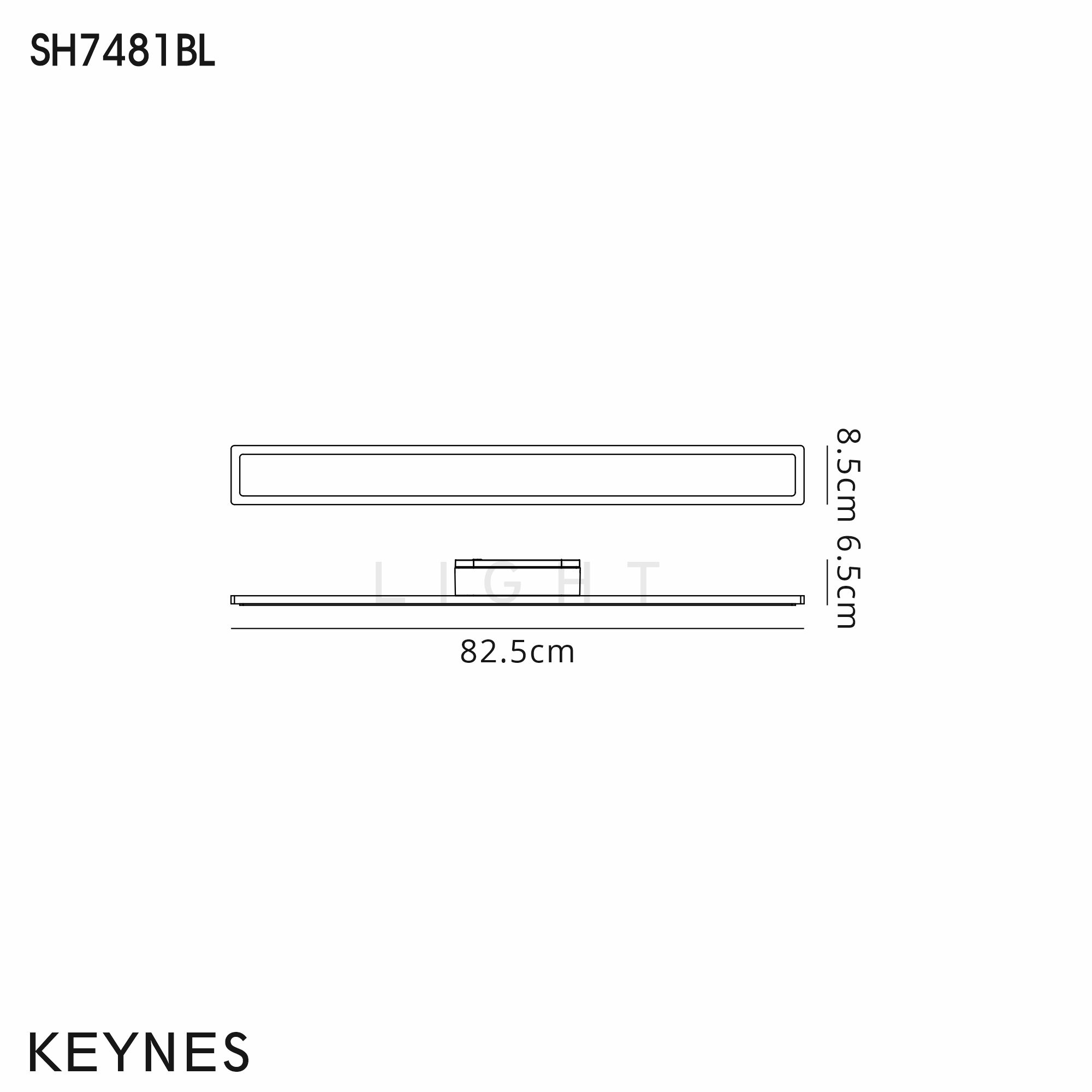 Milton 19w LED Wall light 80cm anthracite - Image 3