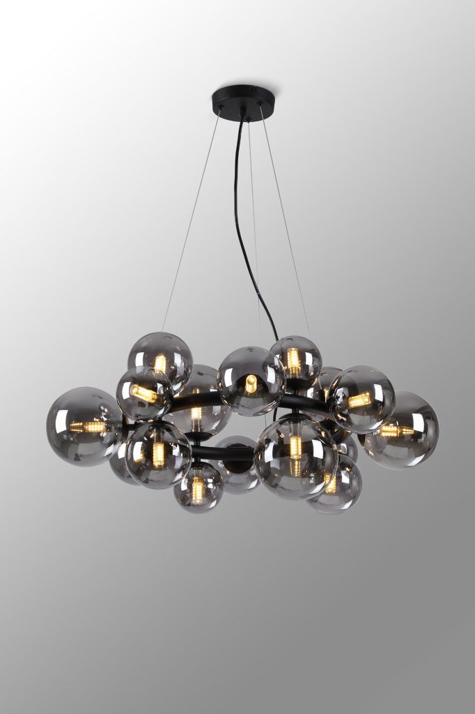 Modern Pendant Lighting | Large Black Circular Pendant