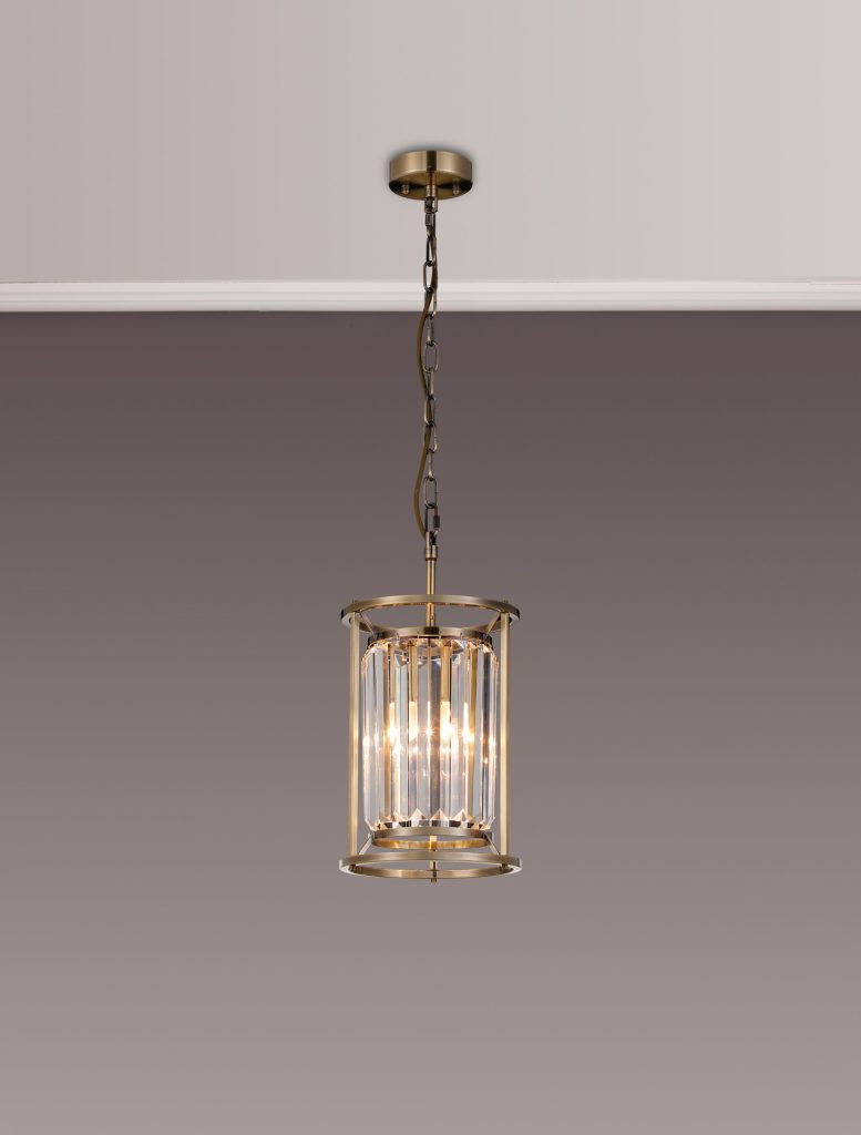 Crystal Pendant Light | Pendant Antique Brass Crystal