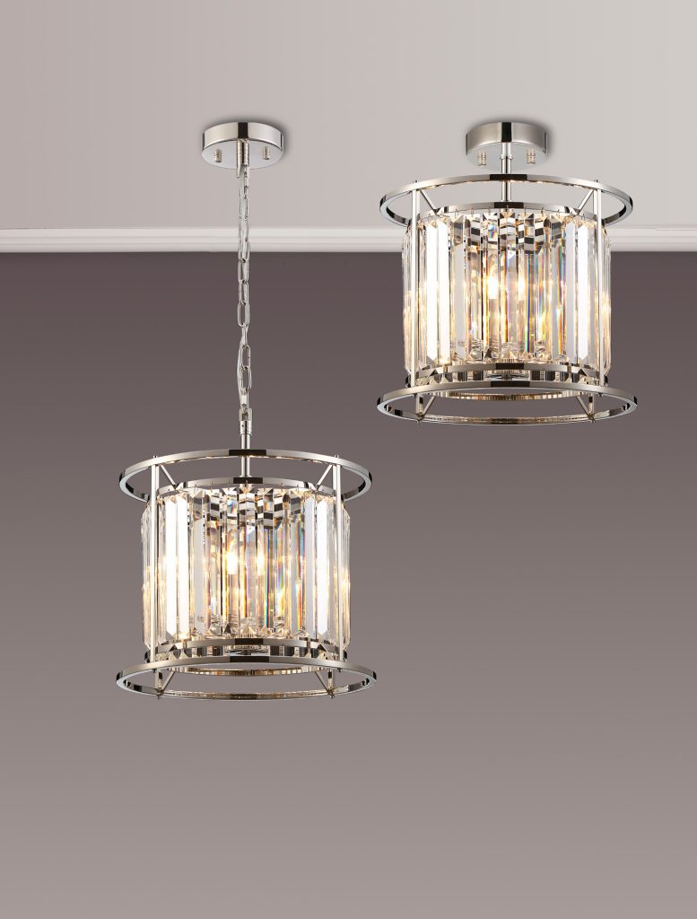 Modern Crystal Pendant | 3lt Crystal Pendant Chrome