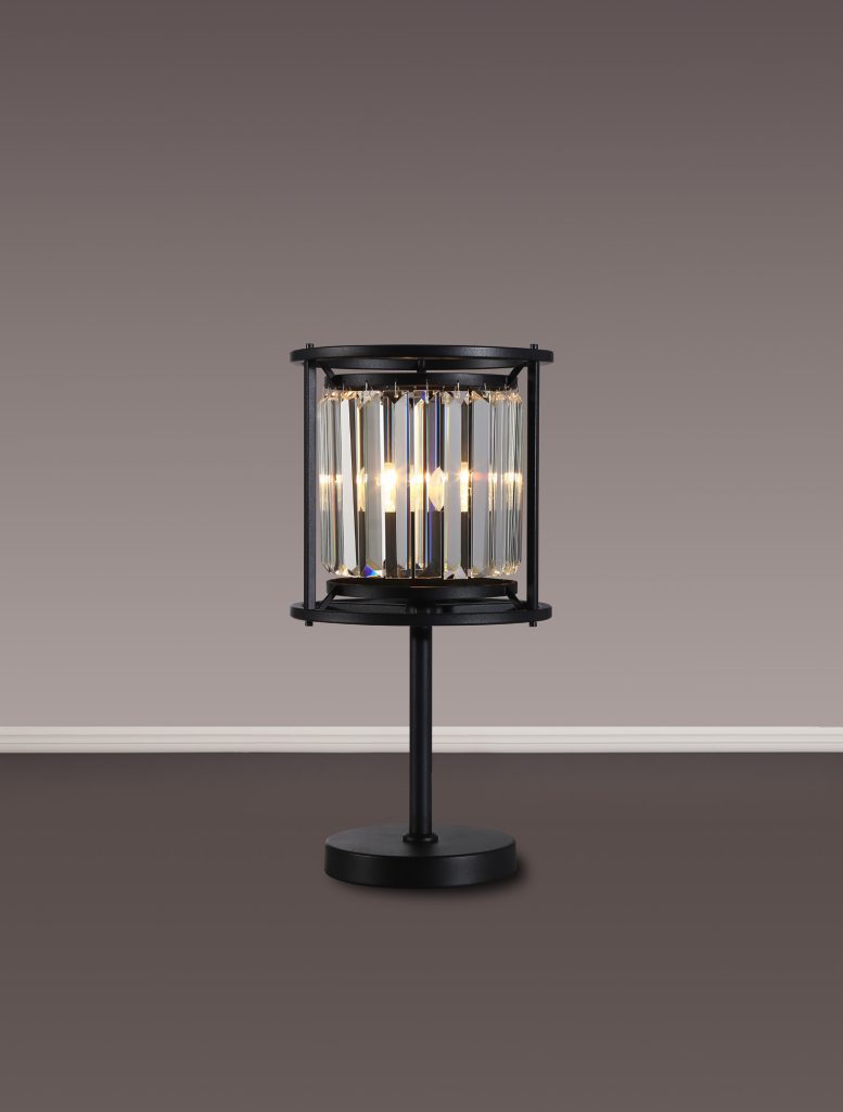 Crystal Table Lamp Black