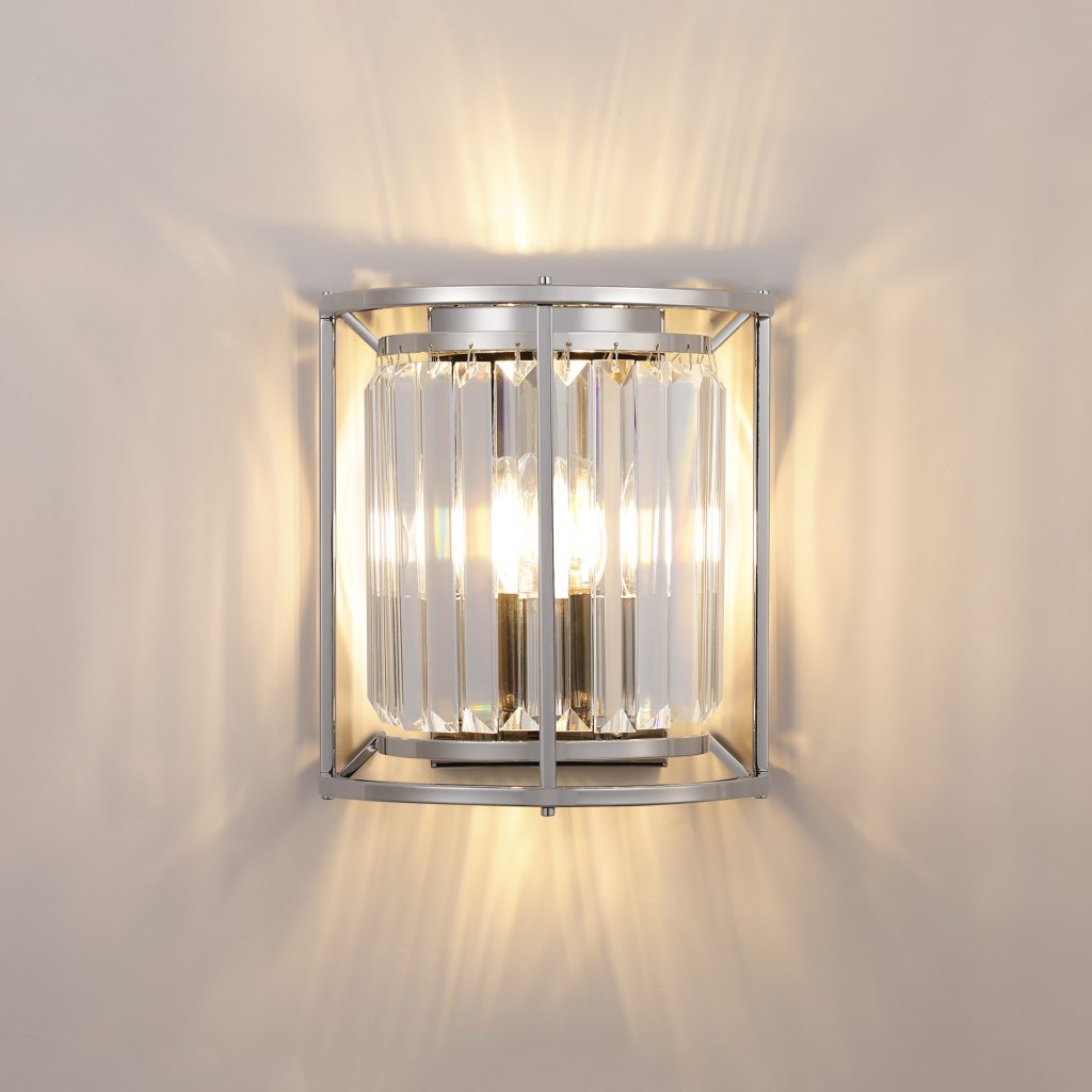 Crystal Wall Lights | Crystal Wall Light Polished Nickel