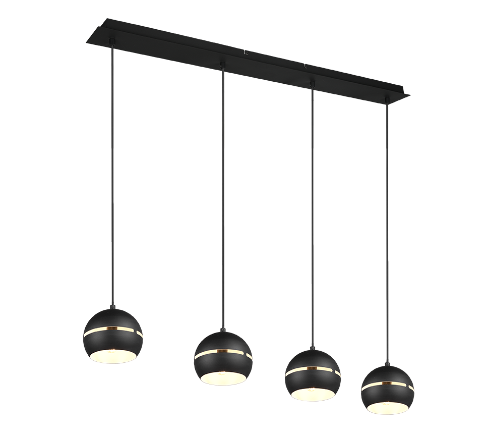 Kitchen Pendant Light | 4Bar Pendant Light Black