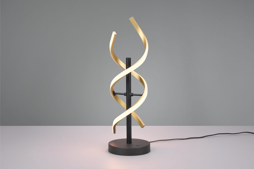 LED Table Lamps | Black And Brass LED Table Lamp