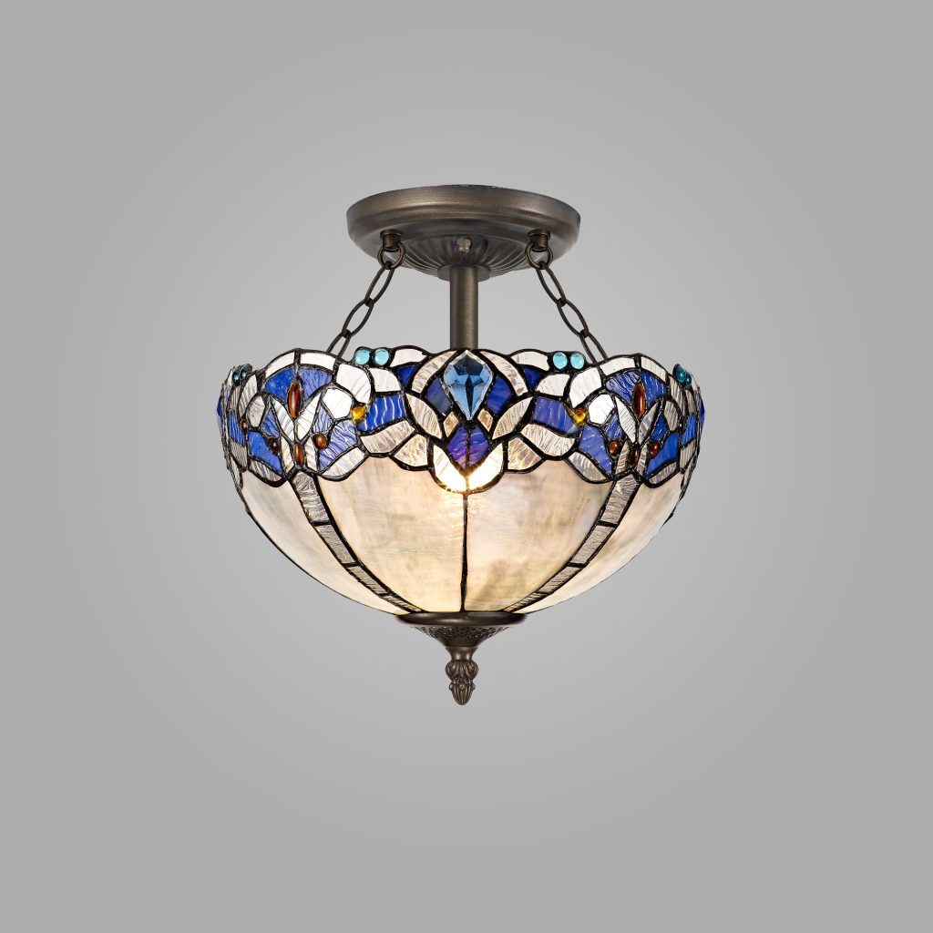 Blue Tiffany Ceiling Light | Tiffany Ceiling Lights