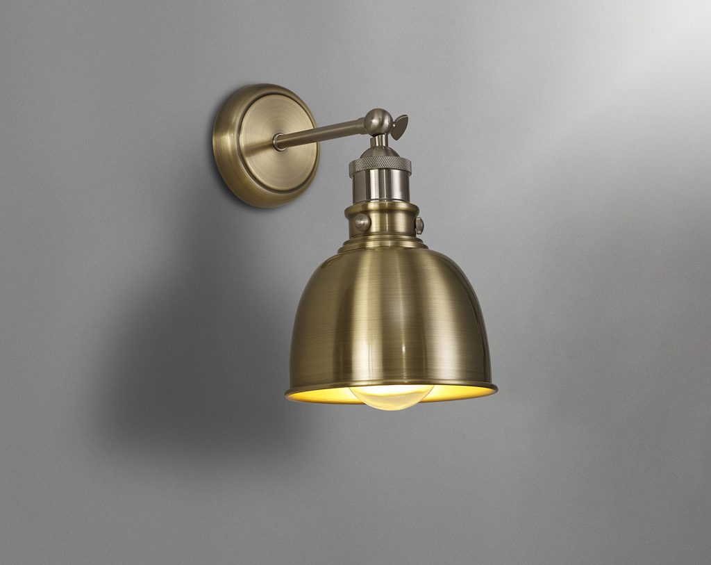 Brass Industrial Wall Light | Industrial Style Wall Lights