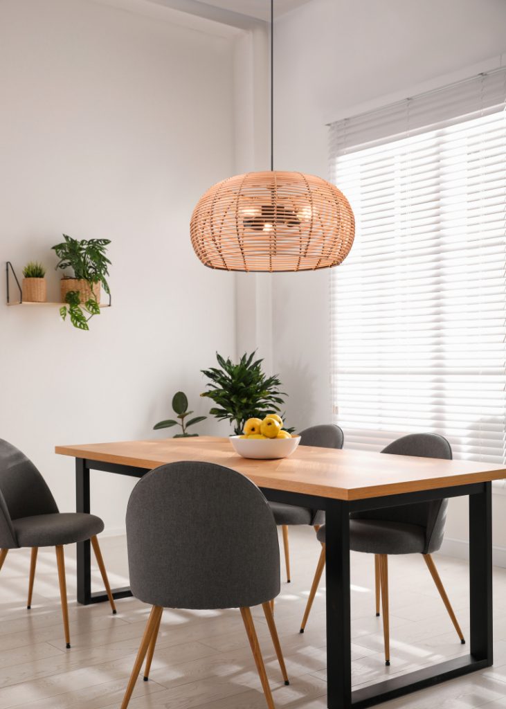 Rattan Single Black Pendant | Single Pendant Light
