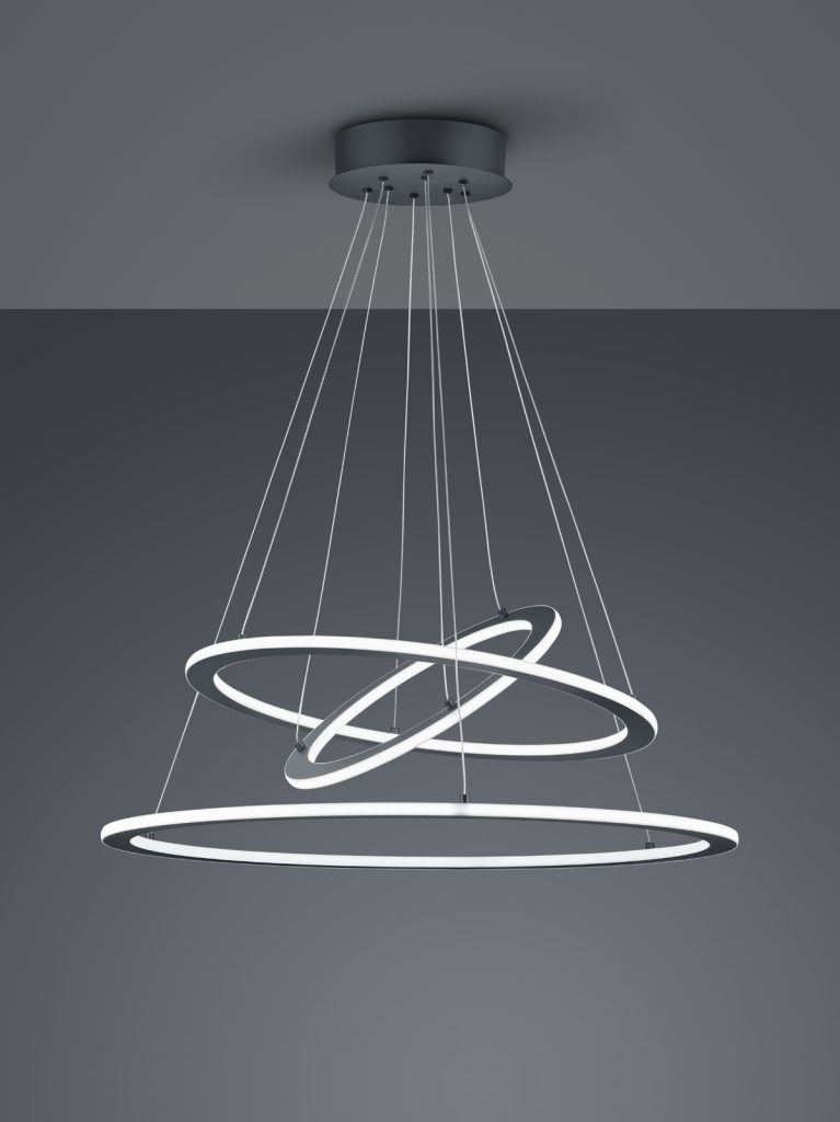 Anthracite LED Ring Pendant | Modern Pendant Lighting