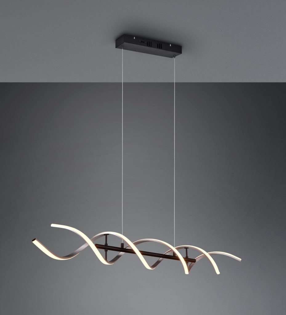 Modern LED Pendant | Bar Pendant Black & Nickel