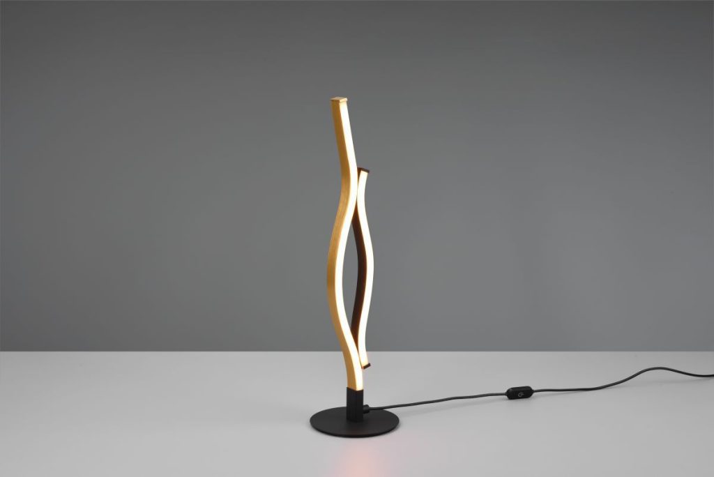 LED Lamp Black & Brass | LED Table Lamps