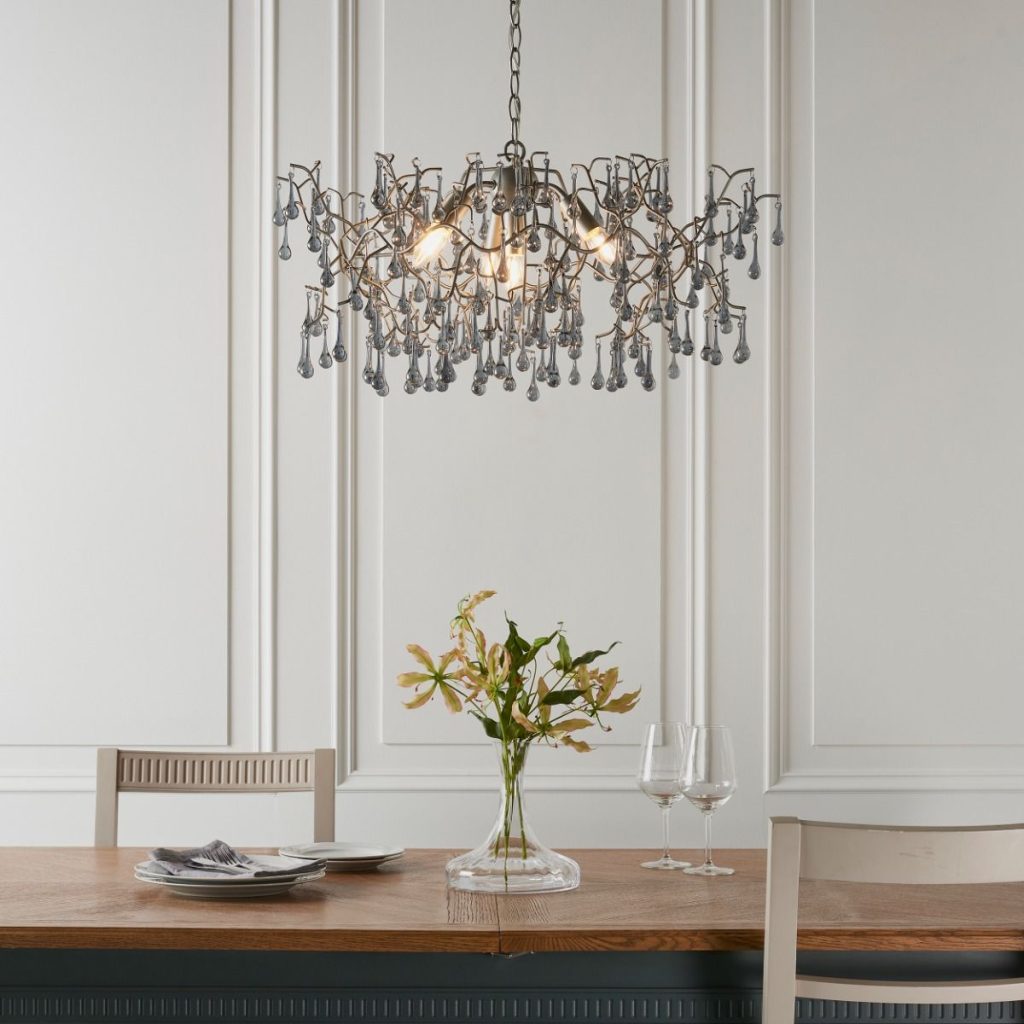 Aged silver branch chandelier | Silver Chandeliers